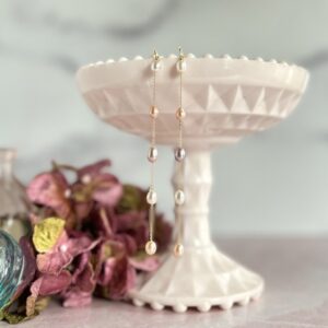 Freshwater Pearls Dangle Shoulder Duster Champagne Earings