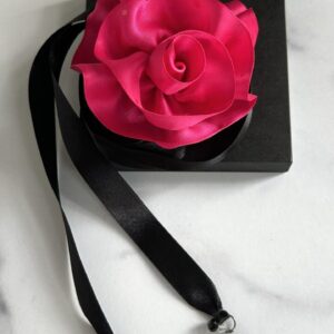 Velvet & Satin Flower Choker/Brooch