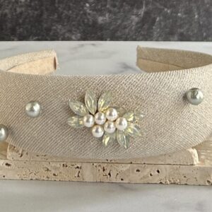 Champagne Pearl Bloom Headband