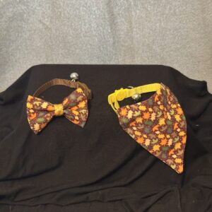 Fall Cat Collar Bow and Bandana