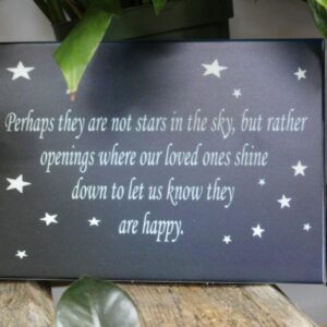 Perhaps they are not stars in the sky – 6.5” x 9.5” Laser Engraved Corian Home Decor