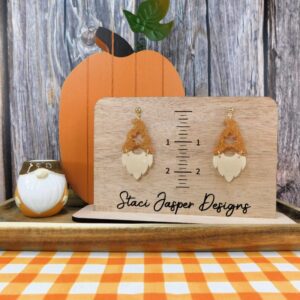 Spicy Fall Gnome Resin Earrings