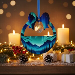 Northern Lights Stainless Steel Christmas Ornament