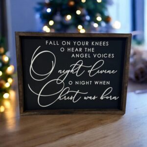 Oh Night Divine Christmas Sign | Christian Christmas Decor | Christian Christmas Sign | Religious Christmas Decor