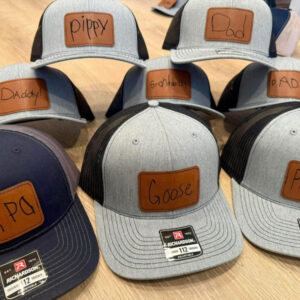 Customized Leather Patch Hat – Gift for Fathers day or Birthday