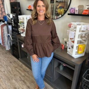 Billie Round Neck Puff Sleeve Top