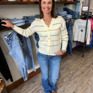 Shop Iowa Alanna Buttoned V-Neck Cardi Alanna Buttoned V-Neck Cardi