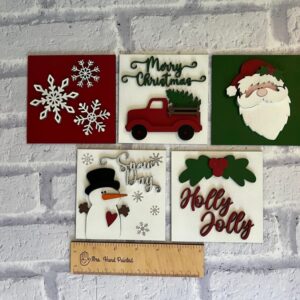 Country Christmas Sign Tiles