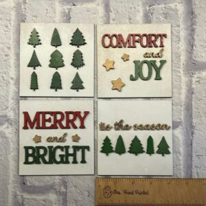 Bright Trees Christmas Sign Tiles