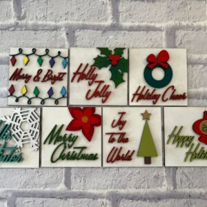 Shop Iowa Mid Century Christmas Sign Tiles Mid Century Christmas Sign Tiles