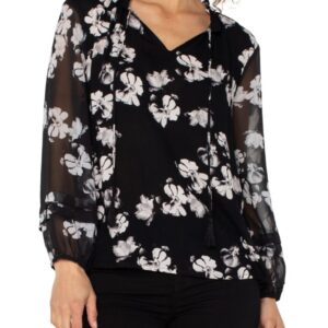 Shop Iowa Long Sleeve Popover Shirred Woven Blouse Long Sleeve Popover Shirred Woven Blouse