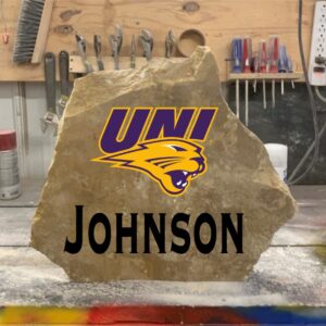 Personalized University of Northern Iowa Panthers Engraved Stone