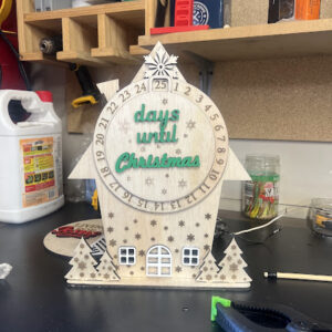 Christmas countdown, Wooden Christmas countdown calendar, interactive calendar