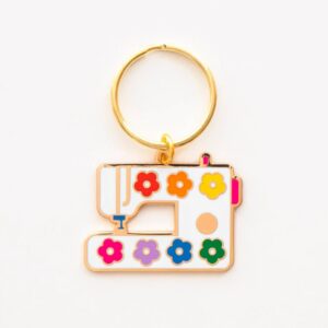 Daisy Sewing Machine Enamel Keychain by Sarah Hearts