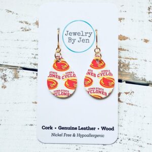 Shop Iowa Iowa State University Small Teardrop Earrings Iowa State University Small Teardrop Earrings