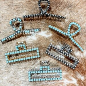 Navajo Pearl Hair Clips