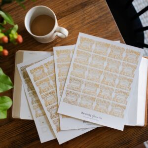 Gold Foil Bible Tabs – Cream