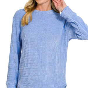 Shop Iowa Chenille Waffle Knit Sweatshirt Chenille Waffle Knit Sweatshirt