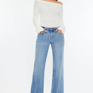 Shop Iowa Kan Can Mid Rise Wide Flare Cuff Jeans Kan Can Mid Rise Wide Flare Cuff Jeans