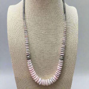 Shop Iowa Pink Conch Graduated Necklace with 10mm Sterling Pearl — 22 inch (Handmade in North Texas) Pink Conch Graduated Necklace with 10mm Sterling Pearl — 22 inch (Handmade in North Texas)