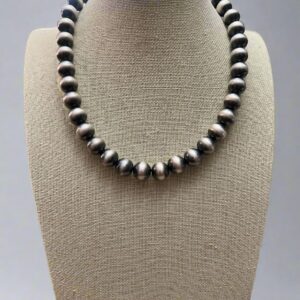 Shop Iowa 12mm Sterling Silver Pearls Necklace – 18 inch 12mm Sterling Silver Pearls Necklace – 18 inch