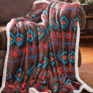 Shop Iowa Southwest Horizon Sherpa Fleece Throw Blanket Southwest Horizon Sherpa Fleece Throw Blanket