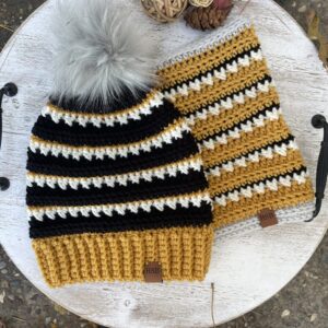 Shop Iowa Cozy Handmade Hat and Cowl in Hawkeye Colors Cozy Handmade Hat and Cowl in Hawkeye Colors