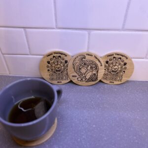 Shop Iowa Thanksgiving coasters, set of 4 Thanksgiving coasters, set of 4