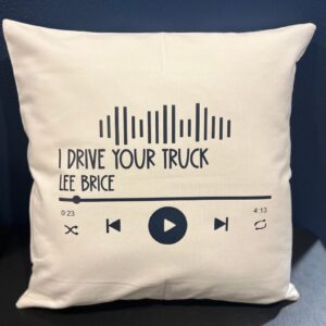 Custom Song Canvas Pillow — Personalize with Your Meaningful Lyrics