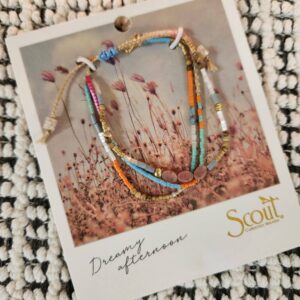 Shop Iowa Scout Beaded Bracelet with Rhodochrosite Beads Scout Beaded Bracelet with Rhodochrosite Beads