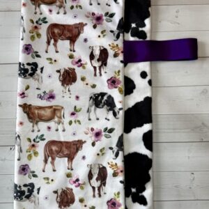 Baby Blanket-Lovie with Tag-Cows