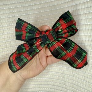 Christmas Plaid Sailor Bow