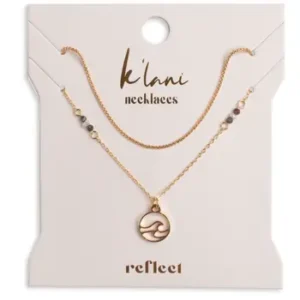 K’Lani “Reflect” Necklaces New Gold Waves
