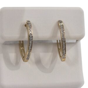 Shop Iowa Pointed Diamond and Gold Hoop earrings Pointed Diamond and Gold Hoop earrings