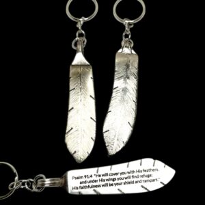 Shop Iowa Psalm 91:4 Keychain, Vintage Silverware Purse Charm Psalm 91:4 Keychain, Vintage Silverware Purse Charm