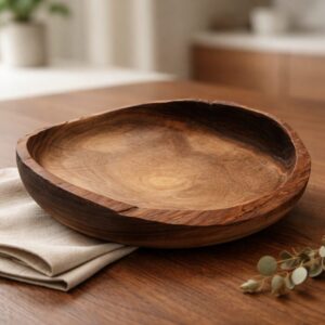 Hand Turned Wood Bowl, Live Edge Walnut Bowl, Handmade Functional Bowl, Decorative Unique Bowl