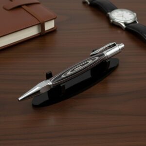 Hand Turned Click Pen, Vertex Click Pen, Hand Turned Fordite Pen Body, Classy Gift, Elegant, Functional Writing