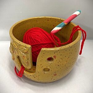 Shop Iowa Yellow Mustard Yarn Bowl by artist Terry Ferris Yellow Mustard Yarn Bowl by artist Terry Ferris