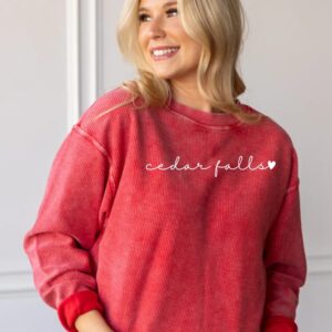 Cedar Falls Pride Corded Crewneck