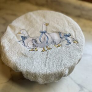 Washable Cloth Bowl Cover on 100% US Cotton – Goose Trio
