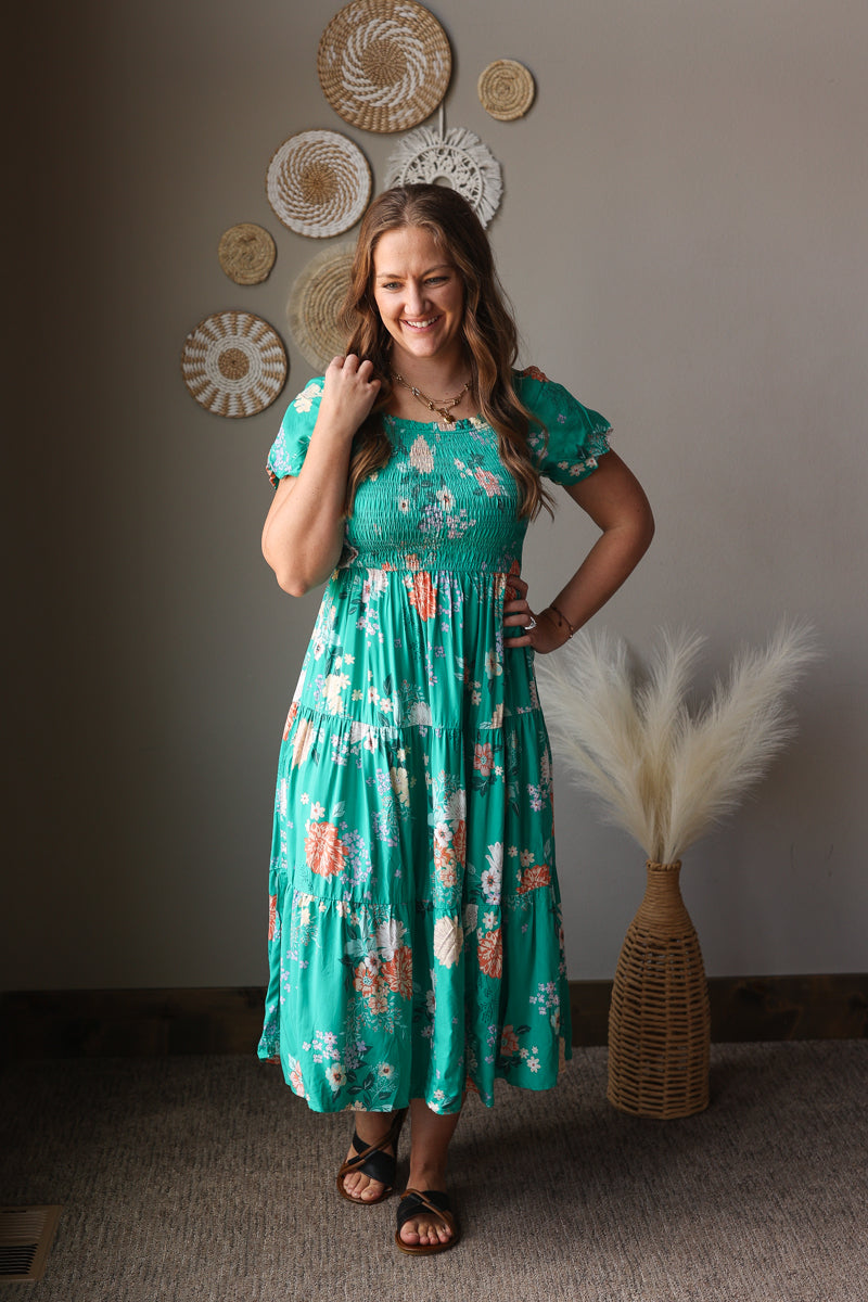 azazie emerald green bridesmaid dresses Laxmi Accordion Pleat Maxi Dress Kelly Green