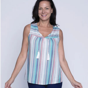 Sleeveless Top With Tassels