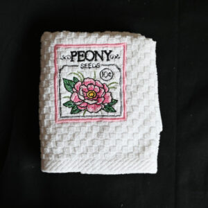 Shop Iowa Peony Seed Packet Towel Peony Seed Packet Towel