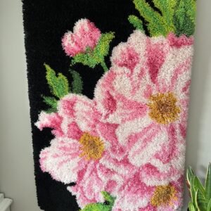 Shop Iowa Peony latch hook rug Peony latch hook rug