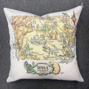 Shop Iowa Iowa Map Pillow Without Insert Iowa Map Pillow Without Insert