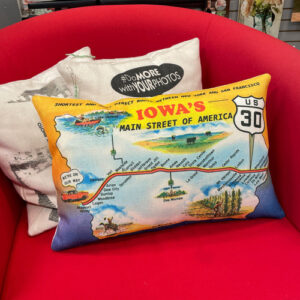 Shop Iowa U.S. Route 30 Highway Pillow Case With Insert U.S. Route 30 Highway Pillow Case With Insert