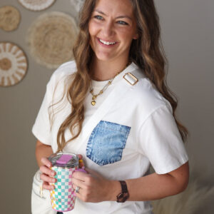 Coastal Denim Pocket White Tee – Comfy Summer Essential