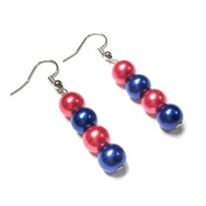 Shop Iowa Red & Blue Patriotic Earrings for Women Red & Blue Patriotic Earrings for Women