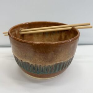Shop Iowa Copper & Green Ramen Pottery Bowl by Artist Terry Ferris Copper & Green Ramen Pottery Bowl by Artist Terry Ferris