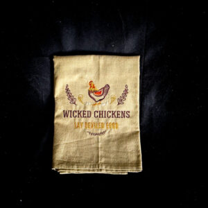 Wicked Chickens Tan Towel